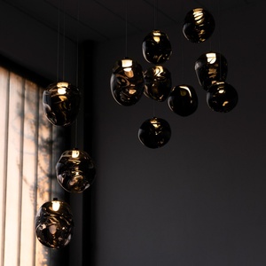 2025 personnalisable grand Loft Vintage Art verre lampes suspendues 3D imprimé <span class=keywords><strong>bois</strong></span> lustre pendentif éclairage <span class=keywords><strong>Suspension</strong></span> longue pour - Product Image 4