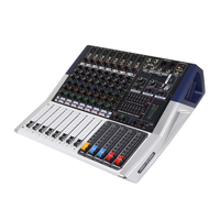 Consola Mezcladora de Audio Digital Profesional de 8 Canales con Cancelación de Ruido y Amplificador de Potencia para Producción de Programas de Audio en Escenario