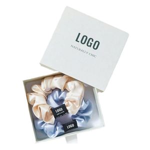 Coleteros de Seda para Mujer con Logotipo Personalizado, Elásticos, Sin Enredos, de 1 a 6 cm, para Uso Diario - Product Image 1