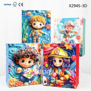 Sacs en papier blanc de luxe Maxi Shop Gold 12, personnalisés pour Pâques, avec ruban, papier ivoire, rose, pour logos de marque, cadeaux - Product Image 1