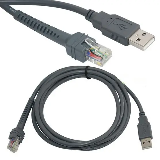 Fabrika üretimi OEM esnek barkod tarayıcı USB kablosu RJ45/ RS232 LS4208 LS2208 2208AP