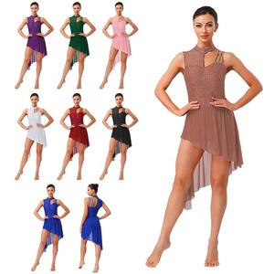 Vestido de leotardo de baile lírico para mujer, vestido Floral de una pieza para Ballet, Vals, puesta en escena latina, ensayos, danza contemporánea - Product Image 1