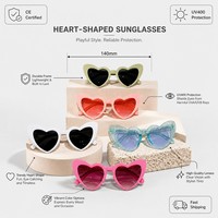 Lunettes de soleil pour femmes en forme de cœur, monture en plastique colorée, lunettes fantaisie pour fêtes, anniversaires, mariages, plage, mode, vente en gros