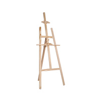 Chevalet en bois d'usine 150 cm, relevable, panneau en bois de pin, trépieds, peinture, toile, exposition d'art, chevalet en bois