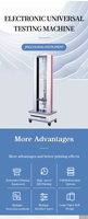 Computerized Double Column Electronic Universal Testing Machine ISO7500-1 ASTM E8 Metal Plastic Tensile Compression Bending