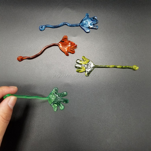 Wholesale Yiwu Cheap JO Brand <b>Mini</b> Sticky Toys TPR Material Colorful <b>Hand</b> Shape for 1inch 32mm Vending Capsule All Ages - Product Image 1