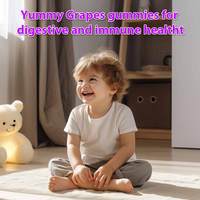 Gummies multivitaminées personnalisées OEM pour enfants, saveur herbes, sans sucre, blanchiment de la peau, 60 unités, stockage à froid pour enfants