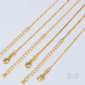 Chaîne plaquée or véritable 24 carats, forte conservation de la couleur, collier, <span class=keywords><strong>lingot</strong></span>, collier DIY, bracelet, extension, S - Product Image 1
