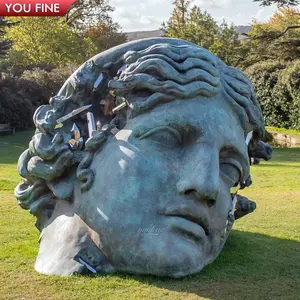 Estatua personalizada de cabeza de hombre de arte famoso de fundición de Metal para Decoración