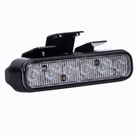Lampu Peringatan LED Biru Es DC12V untuk Sepeda Motor, Lampu Kedip ION Mirror Split Flasher, Lampu Strobo Mobil Kendaraan Warna Amber Merah Putih