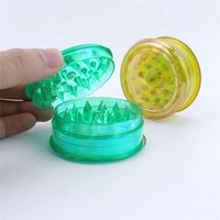 Grand broyeur à épices en acrylique transparent en 3 parties de 60mm broyeur magnétique accessoires pour fumeurs broyeur d'herbes en plastique translucide