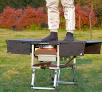Table de camping pliable pour véhicule portable en plein air, cuisine mobile, table de pique-nique pour les voyages en famille