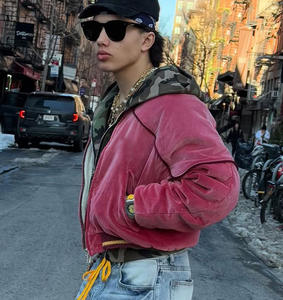 Personalizado desteñido Vintage lavado impresión <span class=keywords><strong>carpintero</strong></span> Detroit pesado algodón lona mecánico camionero ropa de trabajo chaquetas hombres fabricante - Product Image 3