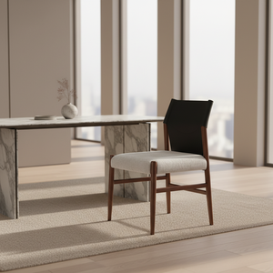 Chaise de salle à manger en cuir de selle en <span class=keywords><strong>bois</strong></span> massif de style nordique, meubles de luxe écologiques pour la maison et l'hôtel - Product Image 2