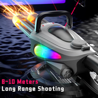 Pistolet à Eau Électrique Gatling Rotatif à Double Canon avec Lumière Flamme, Jouet d'Extérieur d'Été pour Enfants, Pistolet en Plastique à Jet pour Grossiste