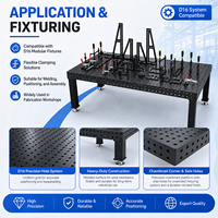 Table de soudage flexible 3D D28, plateau en fonte/acier nitridé, taille personnalisée pour la fabrication de structures en acier