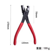 Ensemble de 10 pinces pour colliers de serrage de tuyaux automobiles et de conduites de carburant, kit d'outils de réparation automobile en acier au carbone robuste avec gants de travail
