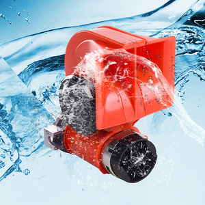 Klaxon pneumatique 12V DC en plastique rouge pour moto, camion, voiture, rénovation et mise à niveau - Product Image 1