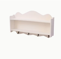 Étagère murale multifonctionnelle en bois blanc massif, classique, à double niveau, pour le salon, décoration de la maison