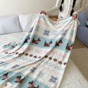 <span class=keywords><strong>Limeng</strong></span> ผ้าห่มพกพาผ้ากำมะหยี่บาง100% เป็นมิตรกับสิ่งแวดล้อมลายการ์ตูนสไตล์ยุโรปอเมริกันฤดูร้อน - Product Image 3