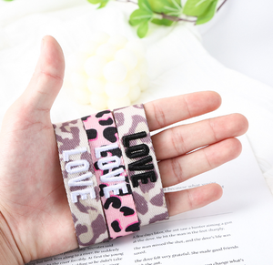 Qiuhan Women's LOVE Woven Fabric <strong>Wristband</strong> Creative Three-Dimensional Embroidered Letters Fashion Wrap Bracelets Friendship - Product Image 5
