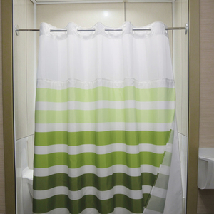 Rideaux <span class=keywords><strong>de</strong></span> <span class=keywords><strong>douche</strong></span> modernes à rayures fabriqués en Chine, imperméables, en polyester, imprimés numériquement, pour salles <span class=keywords><strong>de</strong></span> bain - Product Image 6