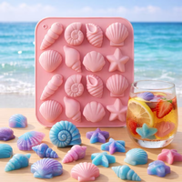 Moule en silicone DIY Coquillages Écologique et Antiadhésif Formes Conque et Étoile de Mer pour Chocolat Savon Gâteau Outil Artisanat