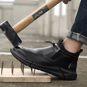Zapatos Casuales de Cuero y Goma Antideslizantes, Ligeros, Sin Cordones, Estándar <span class=keywords><strong>EN</strong></span>, Zapatos de Seguridad para Cocina y Restaurante, Sin Cordones - Product Image 4