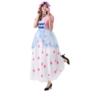 Bo Peep Cosplay Costume Pink Long Dress Anime Character Halloween Costume for Women Adults Role Play <b>Game</b> Outfit - Product Image 4
