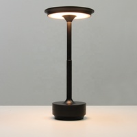 Lampe de bureau à capteur tactile moderne à intensité variable Lampe de table en métal de charge USB Hôtel Salon Chambre Décoration intérieure Éclairage Batterie