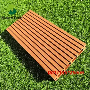 Grano de madera de alta calidad gris profundo en relieve Anti-Rotten Outdoor Wpc Decking Composite Decking