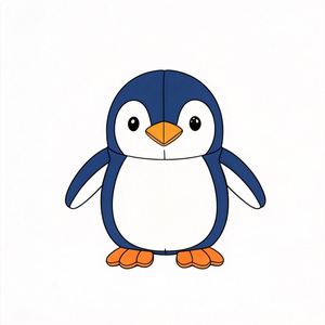 Vente directe d'usine, adorable peluche pingouin bleu-blanc classique, peluche personnalisée, peluche avec logo personnalisé - Product Image 6