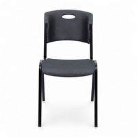 Chaise empilable en plastique PP avec structure métallique, chaise de formation ergonomique pour l'école et le bureau