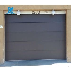 <span class=keywords><strong>Porte</strong></span> <span class=keywords><strong>de</strong></span> <span class=keywords><strong>garage</strong></span> <span class=keywords><strong>sectionnelle</strong></span> isolée moderne avec un design <span class=keywords><strong>de</strong></span> panneaux lisses pour usage résidentiel - Product Image 3
