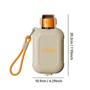Große Kapazität 2-in-1 Tragbare Hunde-Reisewasserflasche Futterbehälter für Outdoor-Spaziergänge Faltbarer Haustier-Fütterungsbecher - Product Image 6
