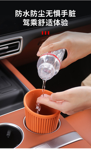 Boîte de rangement multifonctionnelle en silicone pour la plupart des voitures, poubelle de voiture, porte-parapluie pour siège passager - Product Image 3