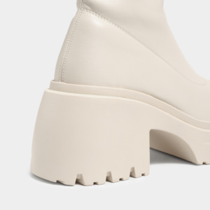 Botines coreanos a la moda para mujer, plataforma de refuerzo lateral elástica, diseño elástico para aumentar la altura, botines cómodos - Product Image 5