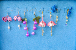 Tô Châu Xoắn Bông tai hoa, ánh sáng lên sang trọng với mỗi bông tai Swing nhẹ nhàng tai mặt dây tai đinh tán Tai đồ trang trí - Product Image 2