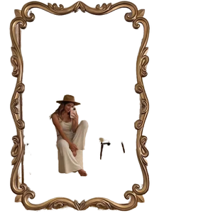 Venta al por mayor Marco <span class=keywords><strong>de</strong></span> oro <span class=keywords><strong>de</strong></span> lujo espejo barroco hecho a mano flor decoración del hogar espejo <span class=keywords><strong>para</strong></span> dormitorio <span class=keywords><strong>entrada</strong></span> piso espejo <span class=keywords><strong>de</strong></span> pie - Product Image 2