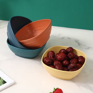 Square Wheat <b>Straw</b> <b>Bowl</b> Reusable Biodegradable Soup Rice <b>Cereal</b> <b>Bowl</b> Eco Friendly Dinnerware for Kitchen Camping - Product Image 6