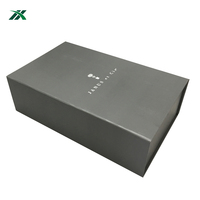 Boîte télescopique pliable en carton recyclé avec fermeture magnétique, personnalisable, pour emballage de chaussettes et de fourrures, gaufrage haut de gamme