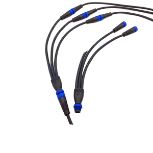 Conector de nailon impermeable tipo Y personalizado HE <span class=keywords><strong>SHENG</strong></span> JIA <span class=keywords><strong>XING</strong></span> para energía solar fotovoltaica, M15 6P, cobre, IP67, 250V, 10A, automotriz - Product Image 1