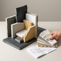 Pierre de culture PU moderne à grandes dalles, imitation roche 3D, emboîtable, imperméable et ignifuge, pour la décoration d'hôtels, directement de l'usine