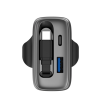 Cargador de Pared Retráctil Actualizado 2026 de 65W, Cargador de Teléfono Retráctil 3 en 1 con Cable Tipo C para iPhone y Serie Galaxy