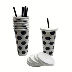 <b>Reusable</b> Eco Friendly Plastic Water <b>Cup</b> 24oz Custom Soccer Fan Party Favor Sports Theme Drinkware Football <b>Cup</b> - Product Image 5