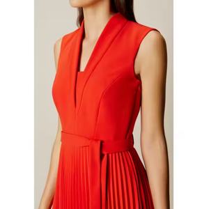 Nouvelle Collection 2025 – Tenue de Bureau Formelle Grande Taille pour Femme, Motif Uni, Longueur Genou, Boutons Décoratifs, Lavable, Idéale pour la Carrière - Product Image 3