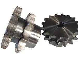 C45 Steel ISO Standard Double Row Roller Chain Sprocket With OEM Customization Support