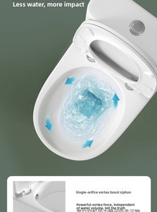 Nouvelle toilette intelligente en céramique, siège chauffant, cuvette ronde, fixation au sol, réservoir encastré, pour usage domestique et hôtelier, sélection en gros - Product Image 5