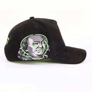 หมวกเบสบอลแบบ 5 แผง ปักลาย ออกแบบเองได้ สำหรับกิจกรรมกลางแจ้ง  บุผ้าซาติน  หนังกลับ  สไตล์สตรีท  รับทำโลโก้ตามสั่ง ขายส่ง - Product Image 5