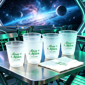 Vasos de PP Esmerilados de 12oz/16oz/22oz/32oz para Fiestas, Bodas, Eventos, Reuniones, Banquetes, Personalizables al por Mayor para Empresas - Product Image 1